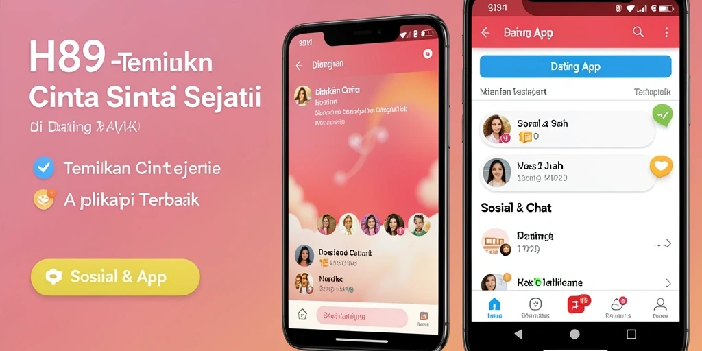 Antarmuka H89 yang modern dan mudah digunakan untuk menemukan jodoh.
