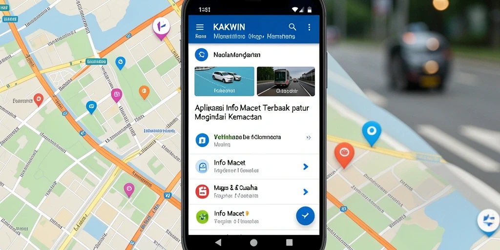 Tampilan antarmuka KAKWIN yang menampilkan informasi lalu lintas.